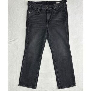 AYR The LaLa Jeans Womens 32S Washed Black High Rise Straight Leg Made in LA